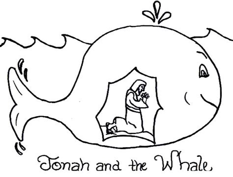 Story of Jonah and the Whale Coloring Page - NetArt