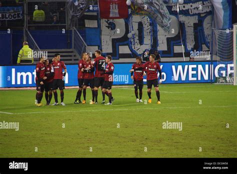 Player of the Frankfurt Football Club Eintracht are celebrating a goal Stock Photo - Alamy