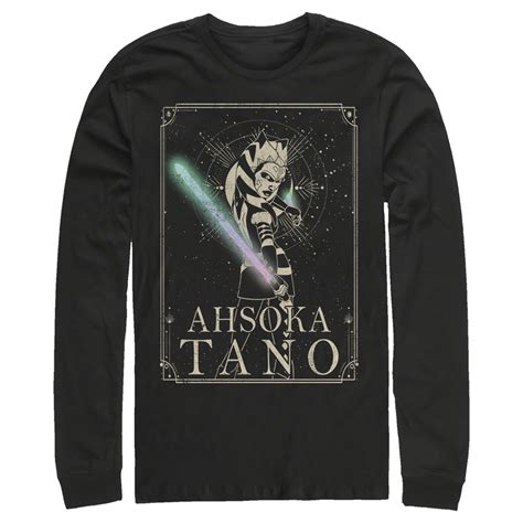 Star Wars - Men's Star Wars: The Clone Wars Ahsoka Tano Celestial Portrait Long Sleeve Shirt ...