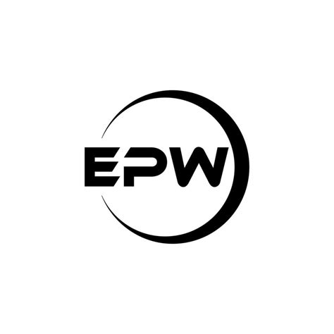 EPW letter logo design in illustration. Vector logo, calligraphy ...