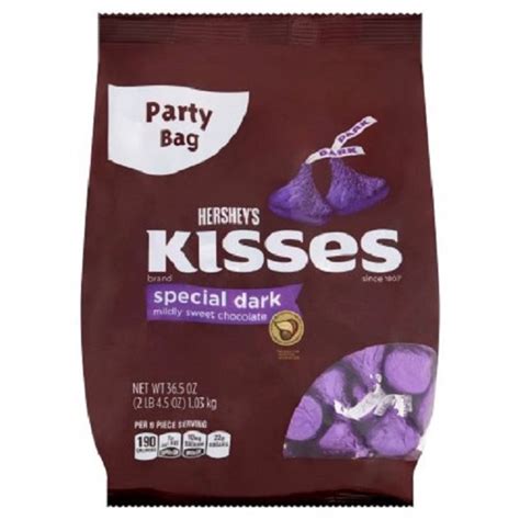 Hershey Special Dark Chocolate Kisses 36.5 oz Bag | Chocolate Candy| Sweetservices.com