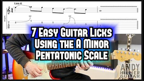 7 EASY Guitar Licks using the A Minor Pentatonic Scale - YouTube