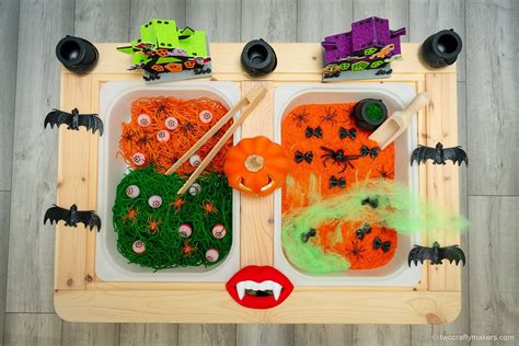 5 Awesome Halloween Sensory Bin Ideas! - Two Crafty Makers