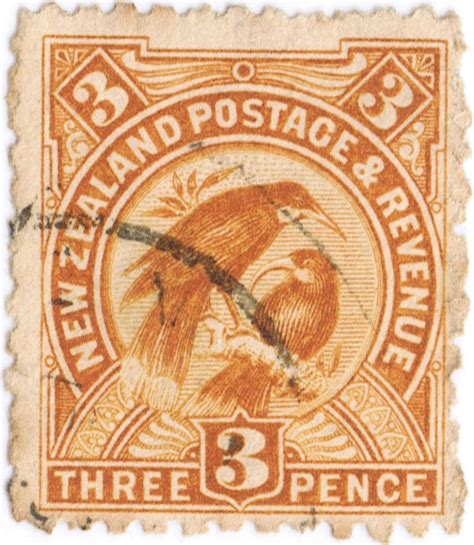 1898 Huia 3 pence | Old stamps, Post stamp, Postage stamp art