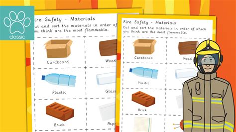 Teacher's Pet » Fire Safety - Flammable Materials Sorting