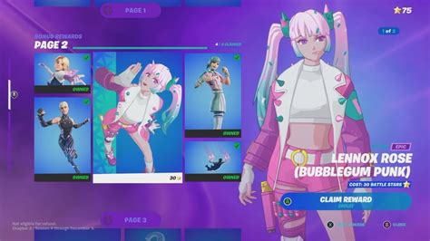 How to Unlock Lennox Rose (Bubblegum Punk) in Fortnite | Battle Pass Bonus Rewards Page 2 - YouTube