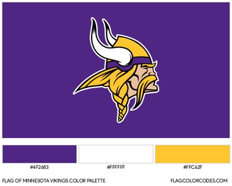 Minnesota Vikings flag color codes