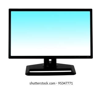 Black Computer Monitor Isolated On White Stock Photo 95347771 ...