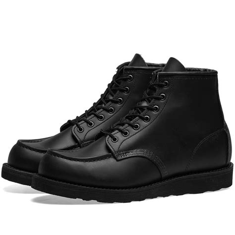 Red Wing 8137 Heritage Work 6" Moc Toe Boot All Black Chrome | END.