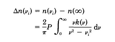 Kramers-Kronig relation for refractive index