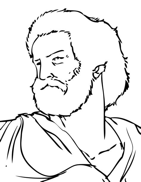 Sketch Of Aristotle Coloring Pages