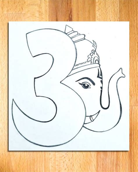 Lord Ganesha Drawing - Easy and Step by Step | Easy Ganpati Bappa ...