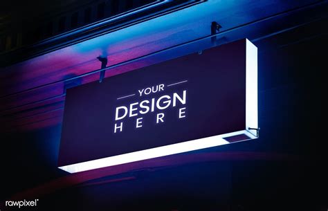 Signage mockup in neon lights | premium image by rawpixel.com ...