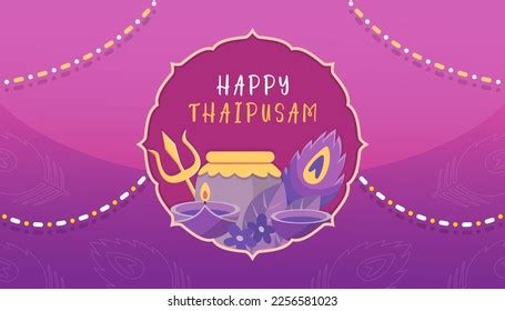 Beautiful Vintage Happy Thaipusam Wish Decorations Stock Vector (Royalty Free) 2256581023 ...