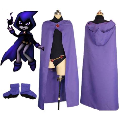 Teen Titans Go Raven Women Cosplay Costume Halloween Fancy Dress - Women