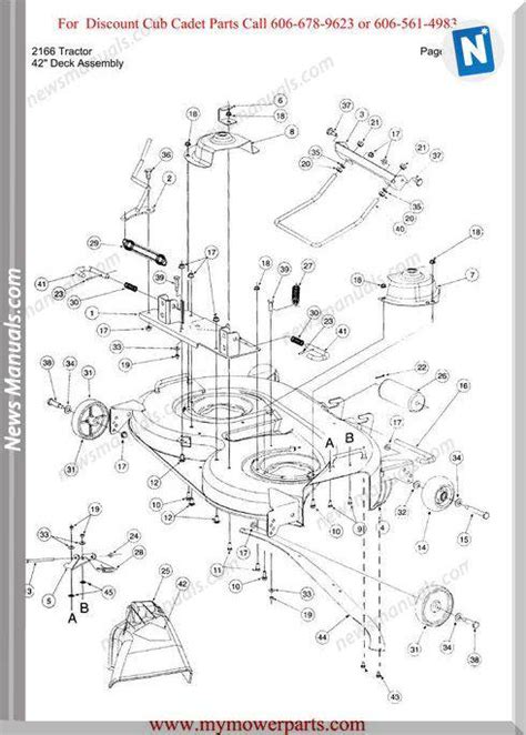 Cub Cadet Parts Manual For Model 2166 Tractor