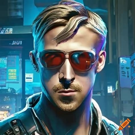 Image of ryan gosling in cyberpunk 2077