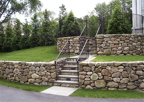 fieldstone wall - Google Search Retaining Wall Drainage, Brick Pillars, Stone Siding, Stone ...