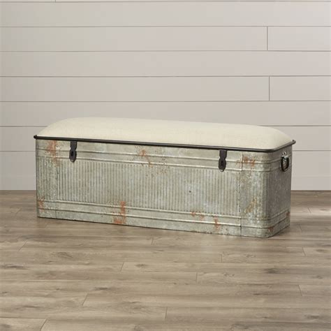 August Grove Dublin Metal Storage Bedroom Bench & Reviews | Wayfair