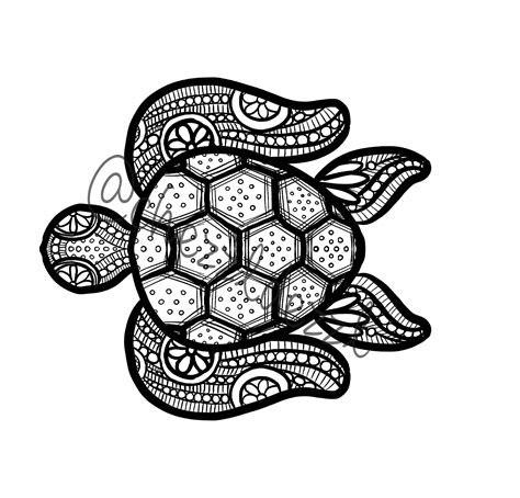 Turtle Coloring Page - Etsy Australia