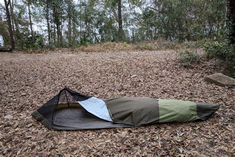 One-pound backpack becomes a bivy tent in 30 seconds