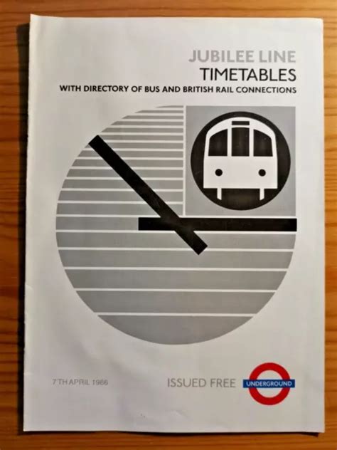 LONDON UNDERGROUND JUBILEE Line Working Timetable No. 11 2011 – 91 printed pages £1.30 - PicClick UK