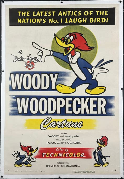 Woody Woodpecker Cartune Vintage US One Sheet (R 1950) – posterpalace.com