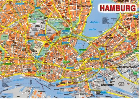 Landkarte Hamburg | Map, Germany map, Hamburg