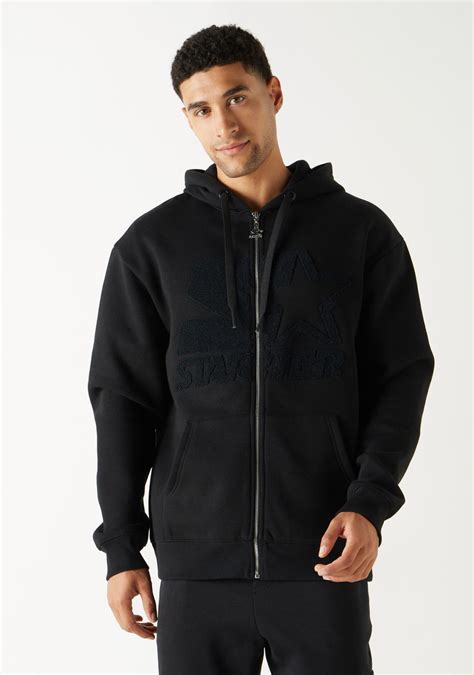 Buy Men's Starter Logo Detail Zip Through Hoodie with Long Sleeves and Pockets Online ...