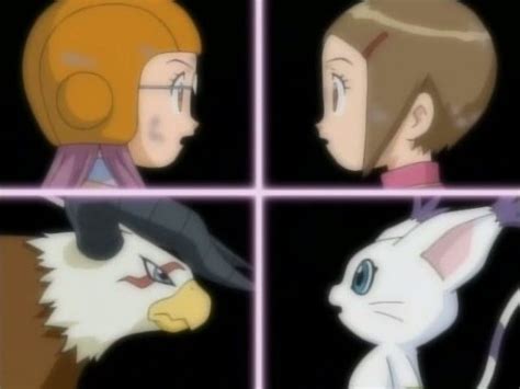 Kari and Yolei, Gatomon and Aquilamon - Digimon Adventure 02 | Digimon ...