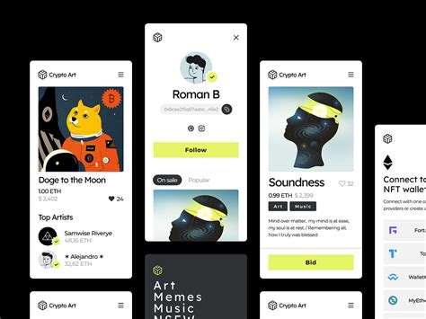 NFT Art Marketplace by Roman Bystrytskyi for Flod on Dribbble