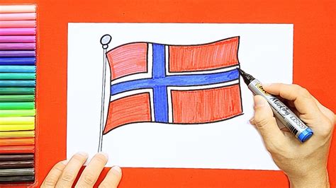 How to draw the National Flag of Norway - YouTube