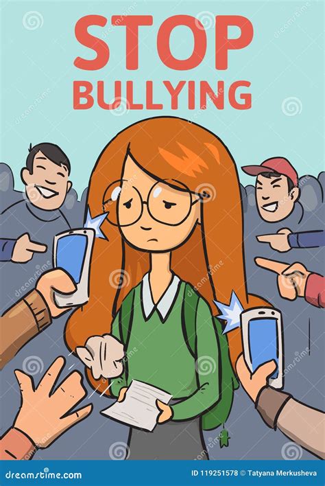 Stop School Bullying. Aggressive Teen Bully, Schooler Verbal Aggression And Teenage Violence Or ...