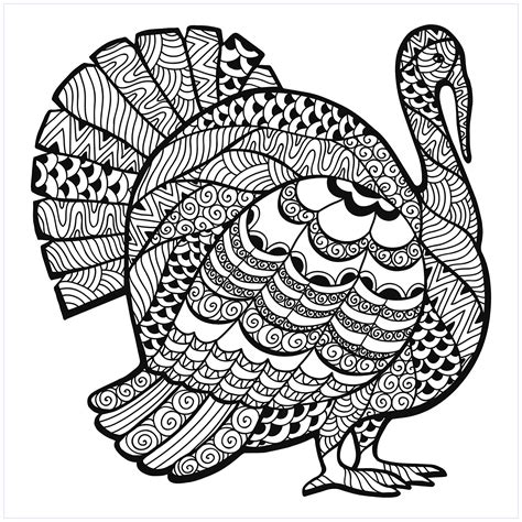 Thanksgiving image to print and color - Thanksgiving Kids Coloring Pages