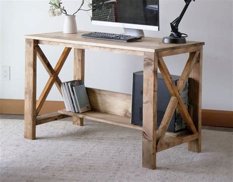 Ana White Desk : Simple Small Trestle Desk Ana White : Smart and stylish woodworking plans to ...
