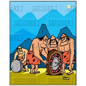 Artizans - Image Information: Caveman invents roulette wheel - Color