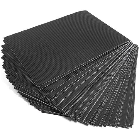 Buy Corrugated Cardboard Paper Sheets (8.5 x 11 in, Black, 48-Pack) Online at desertcartUAE