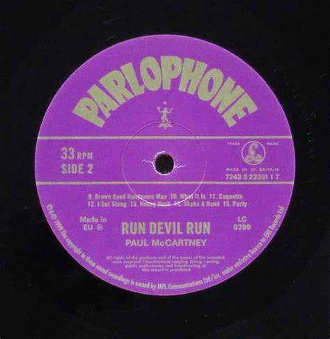 Пластинка Run Devil Run McCartney Paul. Купить Run Devil Run McCartney Paul по цене 28100 руб.