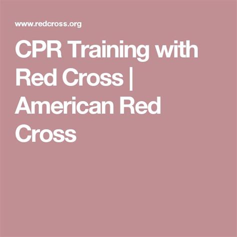 CPR Training with Red Cross | American Red Cross Red Cross Website ...