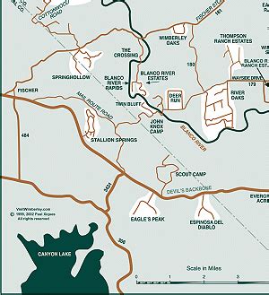 Detailed Map of the Wimberley, Texas Area