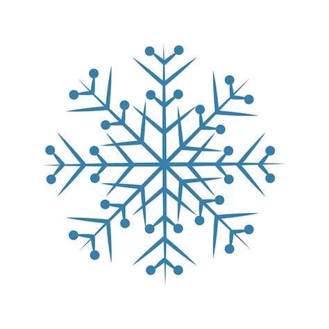 Premium Vector | Blue snowflake on a white background icon beautiful blue snowflake hand drawn ...