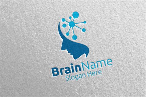 Human Brain Logo Design 18 By denayunethj | TheHungryJPEG