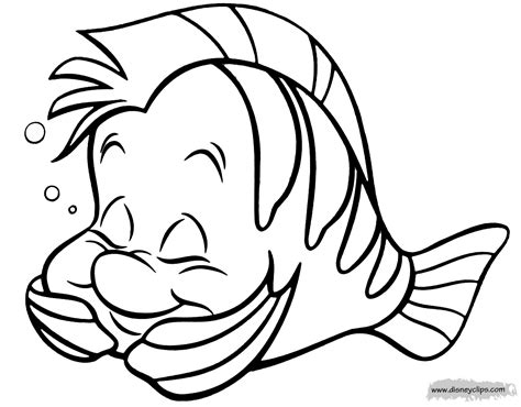 Flounder Little Mermaid Drawing | Free download on ClipArtMag