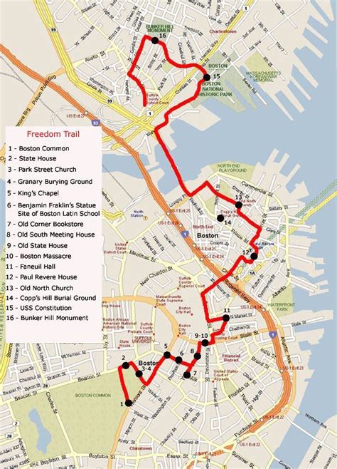 freedom-trail-map-boston - Un Mundo Alrededor