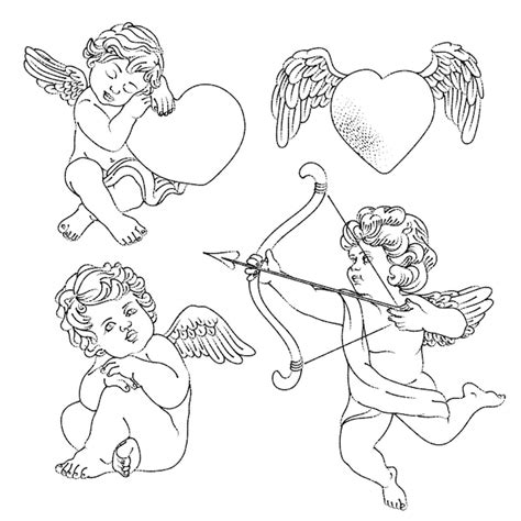 Cupid Heart Drawing