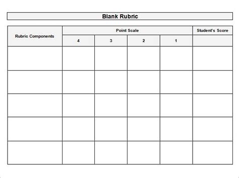 Rubric Template - 47+ Free Word, Excel, PDF Format | Free & Premium ...