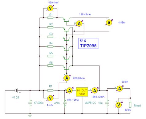 Simple 12V 30A Regulated Power Supply Circuit Diagram | Electronic ...