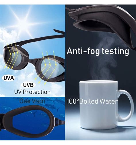 Swim Goggles- Anti Fog UV Protection Pool Goggles Triathlon Swim Goggles - Black - CA18SULDLWQ