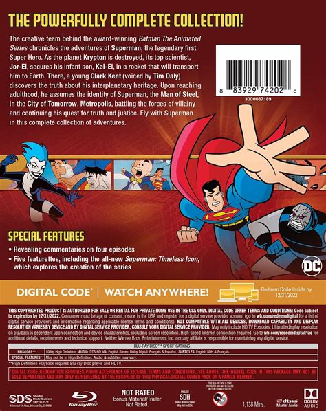 “Superman: The Animated Series” Blu-ray, Digital HD Collection Delayed To Oct. 26, 2021 - The ...