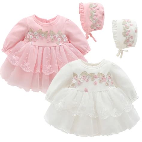 Infant Baby Clothes Lace Embroidery Newborn Baptism Dress For Baby Girls Party Christening ...